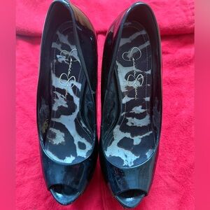 Jessica Simpson Black Peep Toe Heels